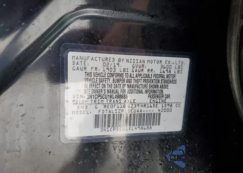 2019 Nissan Kicks S z USA, uszkodzony, nr VIN 3N1CP5CU1KL498688